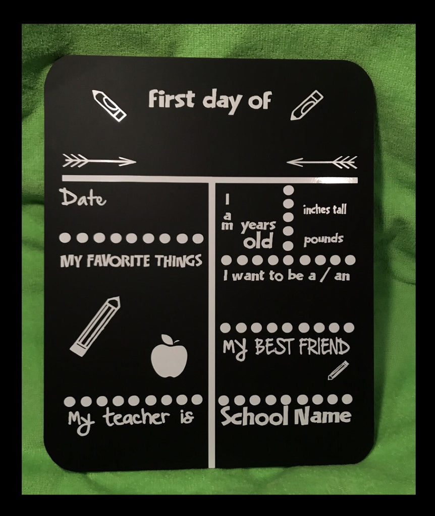First Day of School Chalkboard - FigWear