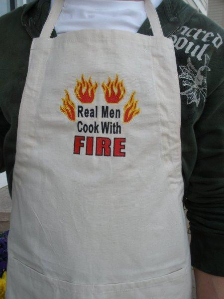 Real Men Cook With Fire Apron - FigWear