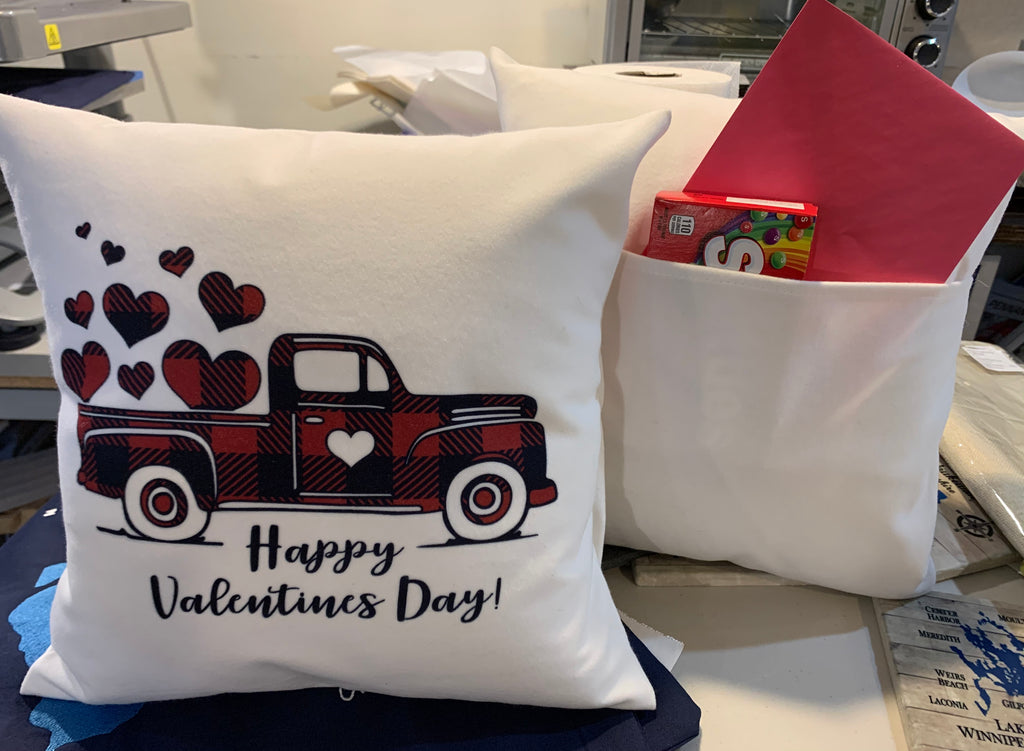 Red Truck Valentine's Pillow